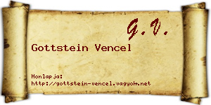 Gottstein Vencel névjegykártya